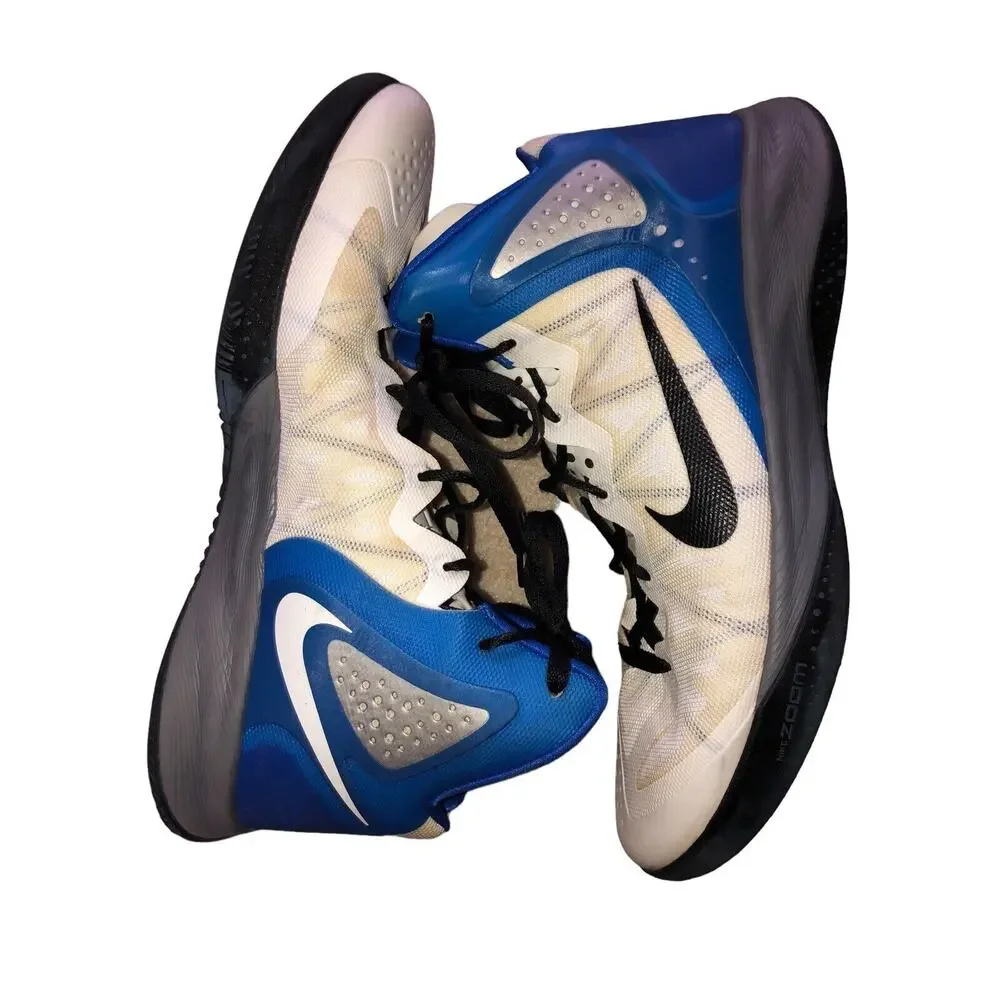 Nike Zoom Hyperenforcer Basketball Shoes Mens‎ Size 13 Eu 47.5 White 487786-100